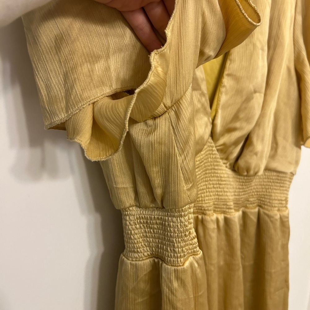 Baltic Born Prague Satin Maxi Dress in Mustard - Picture 8 of 12